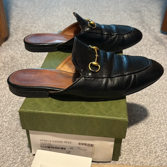 Gucci Princetown Mules 40. Black Slip ons. - Picture 4 of 16
